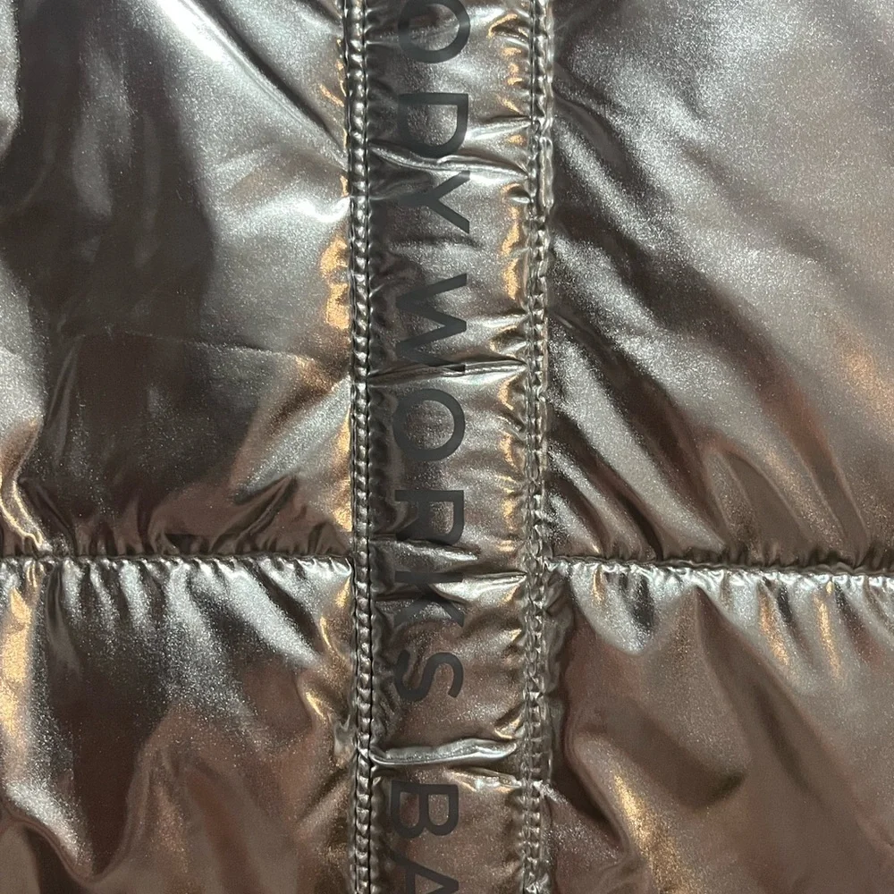 Bath and Body Works Silver Quilted Large Tote Bag